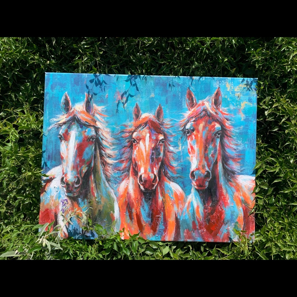 Brand new Three Horse Canvas